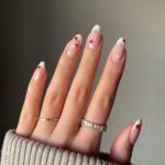 uñas corazones san valentin manicura francesa