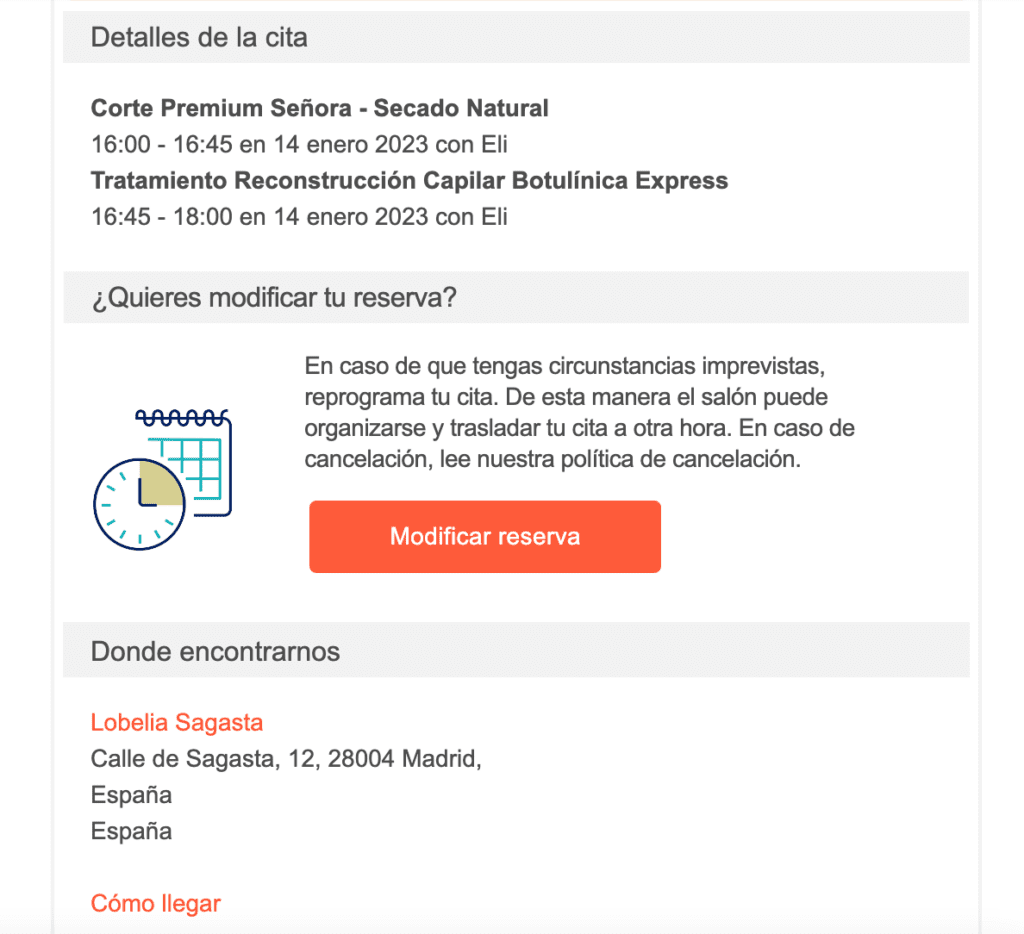 correo recordatorio ejemplo