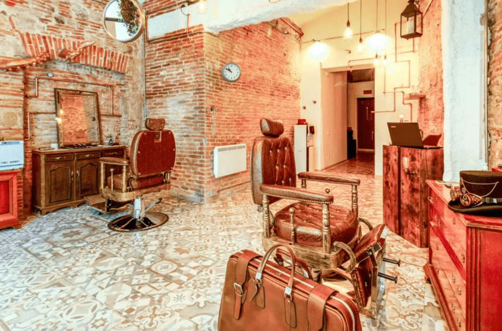 decoración barbería